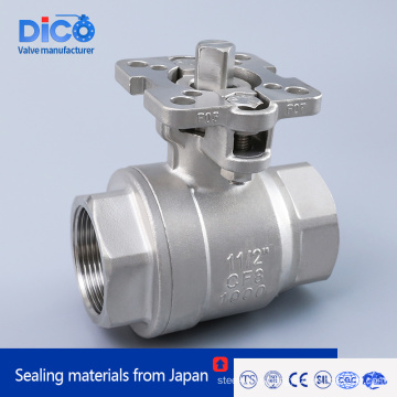 Investment Casting ISO5211 Pad Screw End Ball Valve